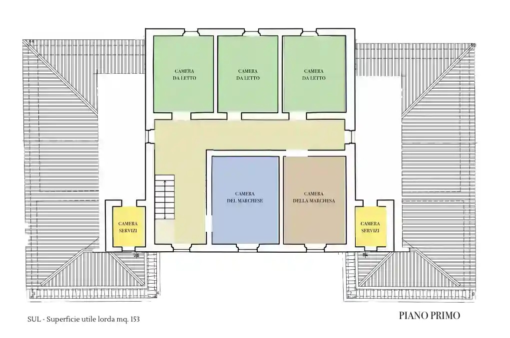 Planimetria piano primo